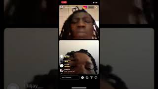 Yungliv IG live with Hoodtali arguing 🤯 part 2 [upl. by Anoik]