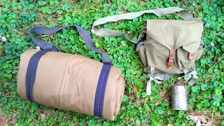 Traditional 1900s Bedroll amp Haversack Camping [upl. by Azila]