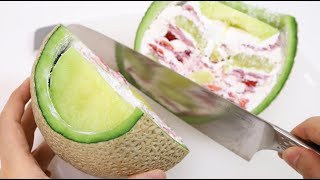 Melon Layer Cake Whole Melon Cake Delivery [upl. by Milicent]