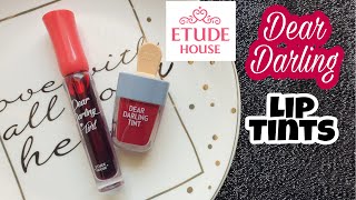 Etude House DEAR DARLING LIP TINTS  Review amp Swatches [upl. by Cirda]