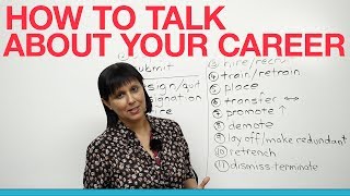 Professional English How to talk about your career [upl. by Anirt366]