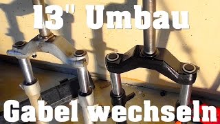 Gabel wechseln  neu lagern 07 Jetforce Projekt 2017 [upl. by Asilej910]