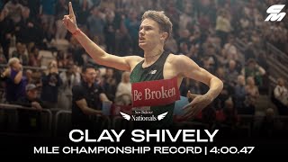 Clay Shively Runs 40047 Mile Breaks New Balance Nationals Indoor Record  Race Breakdown [upl. by Kinson]