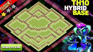 NEW BEST Town Hall 10 Hybrid Base with Link 2024  TH10 BASE link Clash of Clans 1290 [upl. by Avevoneg]