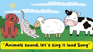 Animals Sounds Lets Sing It Loud Song  BooBooABC  animalsounds kidssongs [upl. by Llechtim]