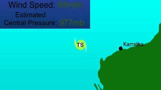 Tropical Cyclone Iggy 2012 Animation [upl. by Eyk]