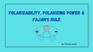 PolarizationPolarizing powerPolarizability and Fajans Rule [upl. by Garrek407]