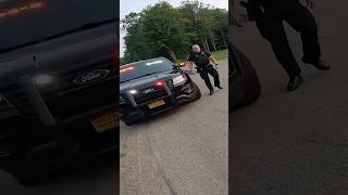 Cop pulls over biker and witnessed his friend crash 😱 ​​⁠​⁠BussinB [upl. by Slaughter]