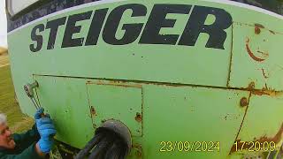 Mole ploughing with Steiger Cougar [upl. by Aecila]