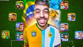 تحدي اكون تشكيلة من لاعبين البرازيل والأرجنتين 😱🤯 تشكيلة مدمرة 🔥efootball 2024 [upl. by Stiruc728]