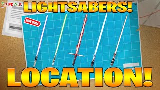 How to Get Lightsabers Mythic Weapon Locations in Fortnite Where to Get Lightsaber Location [upl. by Waltner603]