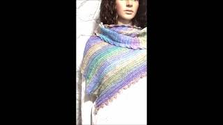 Asymmetrisches Tuch häkeln quotNICOLAquot Schal häkeln Stola häkeln Crochet stole Estola de ganchillo [upl. by Drahsar384]