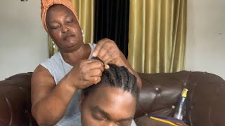 ASMR Scalp check Scalp ScratchingOiling Cornrows Takedown Braiding  Natural Sound  No Talking [upl. by Atnoed420]