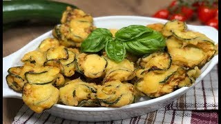 FRITTELLE DI ZUCCHINE CON PASTELLA CROCCANTE  Ricetta Semplice [upl. by Mayfield777]