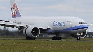 Air China Cargo 777 Landing Up Close [upl. by Asuncion481]