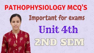 Pathophysiology b pharm 2nd semester Pathophysiology unit 4th mcq with answers Important for exams [upl. by Zeculon839]