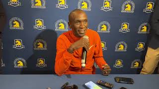 Eliud Kipchoge discusses his performance at 2023 Boston Marathon [upl. by Telimay546]