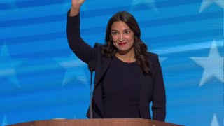 New York US Rep Alexandria OcasioCortez speaks at DNC [upl. by Zahavi]