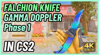 ★ CS2 Falchion Knife Gamma Doppler Phase 1  CS2 Knife InGame Showcase 4K [upl. by Kerek]