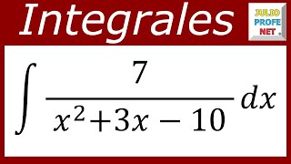 Integración por fracciones parciales  Ej 1 [upl. by Christyna]