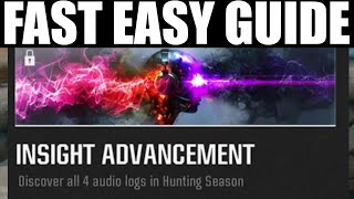 Where to quotdiscover all 4 audio logs in hunting seasonquot bo6  insight advancement challenge guide [upl. by Ahsienet]