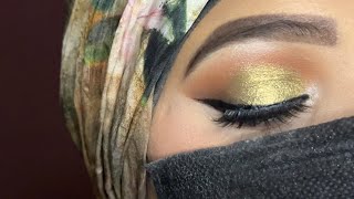 Olive Green Eye Makeup Tutorial  Glam Eye Makeup  Easy Eyeshadow tutorial  for Beginners… [upl. by Enomsed632]