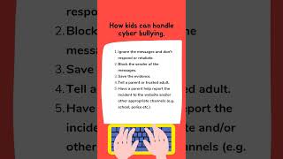 How Kids Can Handle Cyberbullying  Safety Tips for Kids 🛡️💻 Cyberbullying InternetSafety [upl. by Ecirtnahs429]