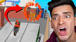 Jumping My Motorcycle THROUGH A FIRE HOOP Obstacle Race Destroying Simulator [upl. by Lacefield795]