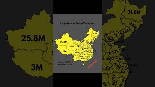 Population of China Provinces china shorts [upl. by Ahsiakal945]