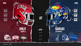 UNLV vs Kansas Week 3 Simulation 2024 Season  College Football 25 [upl. by Olegnaleahcim]