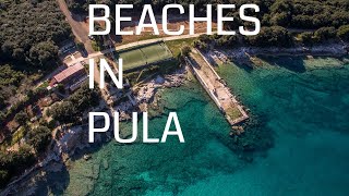 🔵 Most popular beaches and bays in Pula  Croatia Beaches  Sandy Beaches  Natural Beaches [upl. by Enaoj]