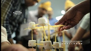 Spaghetti marshmallow tower challenge team building activity for corporate event [upl. by Artinek]