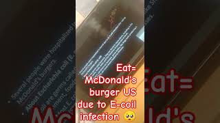 Econil infection 🥺 eat MC Donalds Burger mcdonalds food burger public [upl. by Ethelinda]