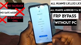 Huawei PotLx1 P Smart  Frp Bypass  All HUAWEI Android 9 amp 10 Google Account BYPASS  Without Pc [upl. by Edouard828]