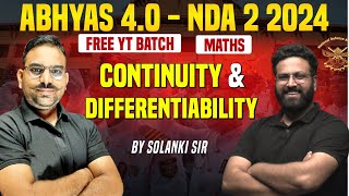 NDA Maths  Continuity and Differentiability  Maths For NDA  Target NDA 2 2024 Learn With Sumit [upl. by Kain328]