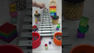 Satisfying Marble run Xylophone Colored Pearl Balls Glockenspiel [upl. by Esbensen679]