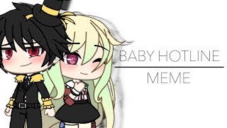 Baby Hotline MEME  Gacha Life  reupload  FLASH WARNING [upl. by Chaffee]