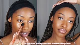 sweatproof makeup routine  current makeup faves [upl. by Leirrad274]