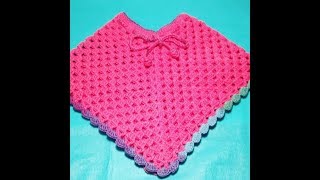 Poncho para Bebê de Crochêcrochet poncho [upl. by Moor218]