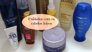 Cuidados com os cabelos loiros  Desamarelador máscara shampoo [upl. by Niliram]