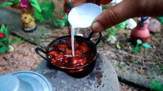 Mini cooking Chili Chicken amp Rice  Mini cooking  Mini cooking Video miniature cooking [upl. by Mallin]