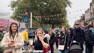 London Walk 🇬🇧 Chiswick High Road amp Sunday Flower Market West London nov 2024 [upl. by Tillman]