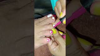 applying v shape nail polish videos naildesign nailpolish [upl. by Aholah]