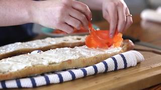 Smoked Salmon amp Cream Cheese Baguette [upl. by Vassili]