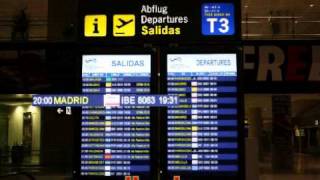 Málaga Airport announcement for flight IB 8063 to Madrid 20120203 [upl. by Herrera]