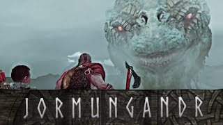 God of War  The Story of the World Serpent  All Jormungandr Scenes [upl. by Nerin]