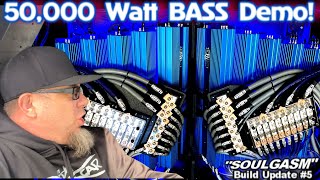 50000 Watt BASS Demo Breaks Windshield amp Rains Glue 12 15quot Subwoofers Steel Caged Bandpass Wall [upl. by Ailet]