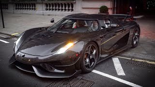 3M FULL CARBON Koenigsegg Regera SOUNDS in London [upl. by Elsbeth663]