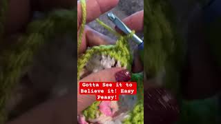 Easy Granny Square Edging grannysquare easycrochet crochetedging crochetstitch [upl. by Shank]