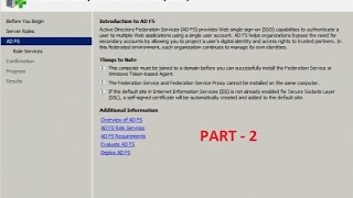 Server 2008  Installation and configuration of AD federation services in Windows 2008  PART 2 [upl. by Ahras662]